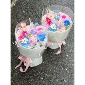 Bó Hoa Màu Cầu Vồng Hoa Lụa Mix Sáp Tặng Tốt Nghiệp | Sinh nhật | Sự kiện mix nhiều màu - Hiu_flower