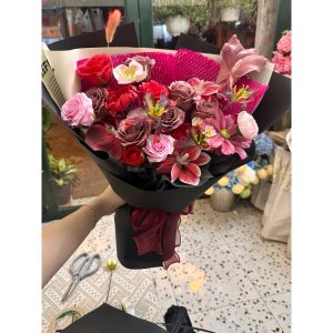 Bó Hoa Tone Trầm Sang Trọng Cao Cấp | Mix Real Love | Ship Hỏa Tốc