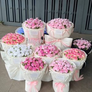 Bó hoa TRÀ LỤA. Quà tặng sinh nhật vào các dịp lể kỉ niệm.