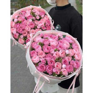 Bó hoa Trà (Hoa lụa cao cấp) hoa giả làm quà tặng ý nghĩa cho các ngày lễ