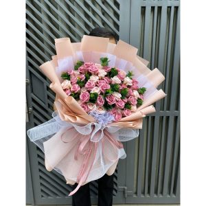 Bó hoa sáp 50 bông mix siêu dễ thương, Quà tặng sinh nhật, 14-2, 8-3, 20-10, 20-11