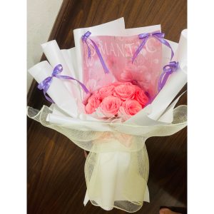 Bó hoa sáp nhũ màu đỏ cam