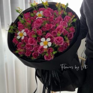 Bó hoa sofia lụa vĩnh cửu có thể xịt nước hoa cho thơm dành tặng bạn bè người yêu