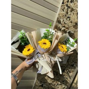COMBO 3 Bó hoa sáp Hướng Dương 1 bông(CÓ ĐÈN,TÚI THIỆP)