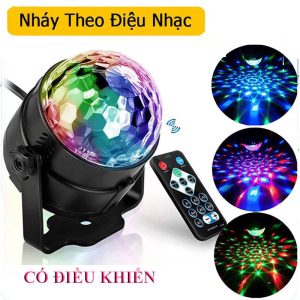 Đèn led vũ trường 7 màu siêu sáng nháy theo nhạc xoay tự động 360 độ cực nét trang trí sân khấu, quán cafe, phòng ngủ