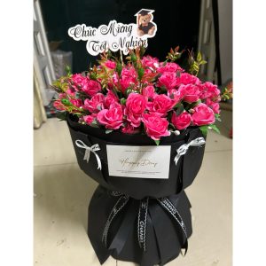 [HOT TREND TÔT NGHIỆP] Bó hoa Sophia, hồng tỉ muội, hông lụa, quà tặng valentine 14/2, sinh nhật, 8/3, 20/10chụp kỉ yếu