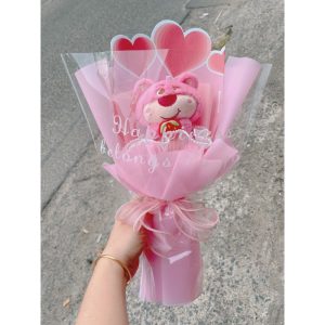 [Quà tặng] Bó hoa gấu dâu Losto xinh xắn - Món quà ý nghĩa cho người thân và bạn bè