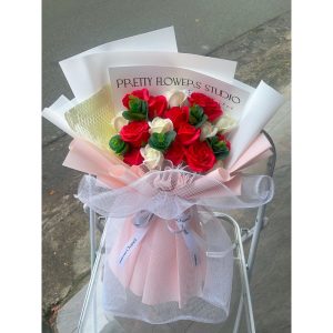 [Quà tặng] Hoa sáp thơm 18 bông mix hoa cao cấp lưu hương cực lâu - Món quà ý nghĩa cho người thân và bạn bè