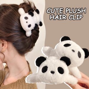 [Quà tặng] Kẹp tóc gấu trúc lông mịn dễ thương.