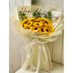 (có HOẢ TỐC )Bó hoa hướng dương 15 bông, hoa lễ tốt nghiệp, Bó hoa sáp
