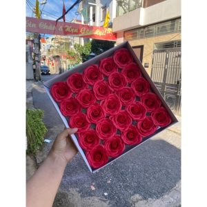 lẻ 1 đầu bông hoa sáp Ecudor 7 lớp cánh tim