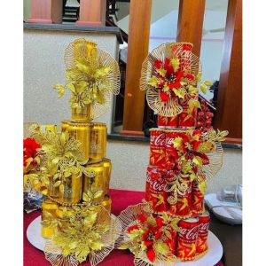 (tặng 1 keo nến ) Set trang trí tháp nước, tháp bánh
